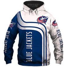 Load image into Gallery viewer, Columbus Blue NHL Apparel Men Zipper 3D Hoodies Custom Personalized Full Color Full Plus Size Best Gift Printed Logo Team