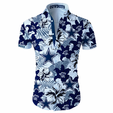 Load image into Gallery viewer, Dallas Cowboys NFL Apparel Men Short sleeves Hawaiian Shirt Tropical Flower Personalized Full Color Full Plus Size Best Gift Printed Logo Team