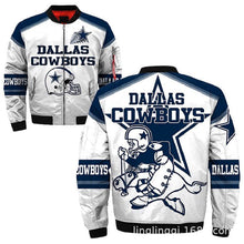 Load image into Gallery viewer, Dallas Cowboys NFL Apparel Men Zipper Super Bowl Jacket Personalized Full Color Full Plus Size Best Gift Printed Logo Team