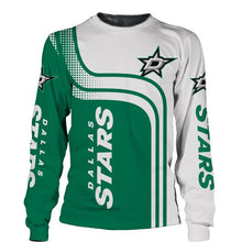 Load image into Gallery viewer, Dallas Stars NHL Apparel Men Long Sleeve Sweatshirt 3D Cheap Pullover Personalized Full Color Full Plus Size Best Gift Printed Logo Team