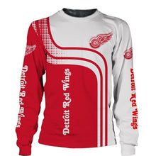 Load image into Gallery viewer, Detroit Red Wings NHL Unisex 3D Pullover Sweatshirt Long Sleeve Crew Neck Personalized Full Color Full Plus Size Best Gift Printed Logo Team