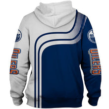 Load image into Gallery viewer, Edmonton Oilers NHL Unisex 3D Long Sleeve Zipper Hoodie Personalized Full Color Full Plus Size Best Gift Printed Logo Team