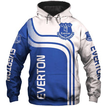 Load image into Gallery viewer, Everton Apparel Unisex Long Sleeve Cozy 3D Hoodies White/Blue Full Plus Size Best Gift Printed Logo Team