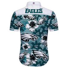 Load image into Gallery viewer, Philadelphia Eagles NFL Apparel Men Short sleeves Floral Button Up Shirt Personalized Full Color Full Plus Size Best Gift Printed Logo Team