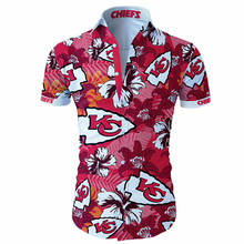 Load image into Gallery viewer, Kansas City Chiefs NFL Apparel Men Short sleeves Hawaiian Shirt Personalized Full Color Full Plus Size Best Gift Printed Logo Team