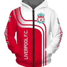 Load image into Gallery viewer, Liverpool FC Unisex Polyester Blend Pullover/Zipper 3D Hoodies Long Sleeve Personalized Full Color Full Plus Size Best Gift Printed Logo Team