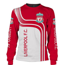 Load image into Gallery viewer, Liverpool FC Unisex Polyester Blend 3D Sweatshirt Long Sleeve Crew Neck Red/White Full Plus Size Best Gift Printed Logo Team