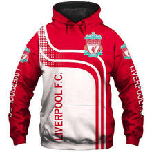 Load image into Gallery viewer, Liverpool Hoodies 3D Unisex Polyester Blend Zipper/Pullover 3D Hoodies Long Sleeve Red/White Full Plus Size Best Gift Printed Logo Team