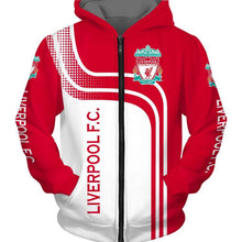 Load image into Gallery viewer, Liverpool Hoodies 3D Unisex Polyester Blend Zipper/Pullover 3D Hoodies Long Sleeve Red/White Full Plus Size Best Gift Printed Logo Team