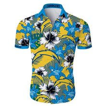 Load image into Gallery viewer, Los Angeles Chargers NFL Apparel Men Short sleeves Hawaiian Shirt Personalized Full Color Full Plus Size Best Gift Printed Logo Team