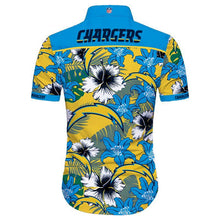 Load image into Gallery viewer, Los Angeles Chargers NFL Apparel Men Short sleeves Hawaiian Shirt Personalized Full Color Full Plus Size Best Gift Printed Logo Team