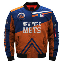 Load image into Gallery viewer, New York Mets MLB Apparel Men Zipper Bomber Jacket Personalized Full Color Full Plus Size Best Gift Printed Logo Team