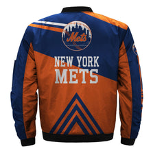 Load image into Gallery viewer, New York Mets MLB Apparel Men Zipper Bomber Jacket Personalized Full Color Full Plus Size Best Gift Printed Logo Team