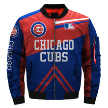 Load image into Gallery viewer, Chicago Cubs MLB Apparel Men Zipper Bomber Jacket Personalized Full Color Full Plus Size Best Gift Printed Logo Team