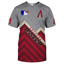 Load image into Gallery viewer, Arizona Diamondbacks MLB Apparel Men Short Sleeve T-Shirt Personalized Full Color Full Plus Size Best Gift Printed Logo Team