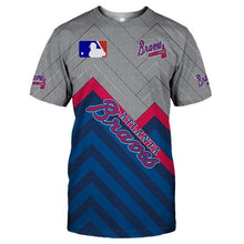 Load image into Gallery viewer, Atlanta Braves MLB Apparel Men Short Sleeve T-Shirt Personalized Full Color Full Plus Size Best Gift Printed Logo Team