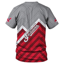 Load image into Gallery viewer, Cleveland Indians MLB Apparel Unisex Short Sleeve 3D T-Shirt Personalized Full Color Full Plus Size Best Gift Printed Logo Team