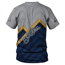 Load image into Gallery viewer, Milwaukee Brewers MLB Apparel Unisex Short Sleeve 3D All Over Print T-Shirt Personalized Full Color Full Plus Size Best Gift Printed Logo Team