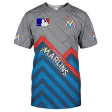 Load image into Gallery viewer, Miami Marlins MLB Apparel Unisex Short Sleeve 3D All Over Print T-Shirt Personalized Full Color Full Plus Size Best Gift Printed Logo Team