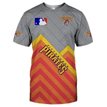 Load image into Gallery viewer, Pittsburgh Pirates MLB Apparel Men Short Sleeve 3D T-Shirt Personalized Full Color Full Plus Size Best Gift Printed Logo Team