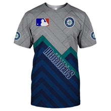 Load image into Gallery viewer, Seattle Mariners MLB Apparel Unisex Short Sleeve 3D T-Shirt Personalized Full Color Full Plus Size Best Gift Printed Logo Team