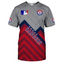 Load image into Gallery viewer, Texas Rangers MLB Apparel Men Short Sleeve 3D T-Shirt Personalized Full Color Full Plus Size Best Gift Printed Logo Team