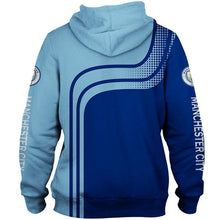 Load image into Gallery viewer, Manchester City 3D Unisex Polyester Blend Zipper/Pullover 3D Hoodies Long Sleeve Blue Full Plus Size Best Gift Printed Logo Team