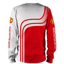 Load image into Gallery viewer, Manchester United Apparel Unisex Long Sleeve Cozy 3D Sweatshirt White/Red Full Plus Size Best Gift Printed Logo Team