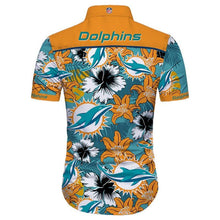 Load image into Gallery viewer, Miami Dolphins NFL Apparel Men Short sleeves Hawaiian Shirt Personalized Full Color Full Plus Size Best Gift Printed Logo Team
