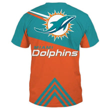 Load image into Gallery viewer, Miami Dolphins NFL Apparel Unisex Short Sleeve 3D All Over Print T-Shirt Personalized Full Color Full Plus Size Best Gift Printed Logo Team