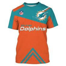 Load image into Gallery viewer, Miami Dolphins NFL Apparel Unisex Short Sleeve 3D All Over Print T-Shirt Personalized Full Color Full Plus Size Best Gift Printed Logo Team