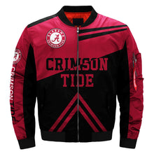 Load image into Gallery viewer, Alabama Crimson Tide NCAA Apparel Men Zipper Bomber Jacket Personalized Full Color Full Plus Size Best Gift Printed Logo Team