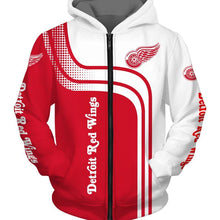 Load image into Gallery viewer, Detroit Red Wings NHL Apparel Men 3D Polyester Zipper Hoodie Personalized Full Color Full Plus Size Best Gift Printed Logo Team