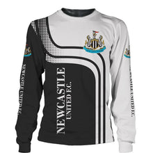Load image into Gallery viewer, Newcastle United Apparel Unisex Long Sleeve Vintage 3D Sweatshirt White/Black Full Plus Size Best Gift Printed Logo Team