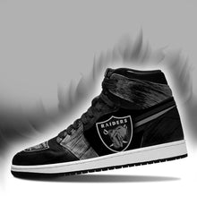 Load image into Gallery viewer, Oakland Raiders &amp; Oakland Athletics NFL Apparel Unisex real leather Air Jordan Sneaker Personalized Full Color Full Plus Size Best Gift Printed Logo Team