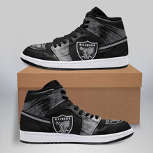 Load image into Gallery viewer, Oakland Raiders &amp; Oakland Athletics NFL Apparel Unisex real leather Air Jordan Sneaker Personalized Full Color Full Plus Size Best Gift Printed Logo Team