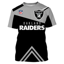 Load image into Gallery viewer, Oakland Raiders NFL Apparel Unisex Short Sleeve 3D All Over Print T-Shirt Personalized Full Color Full Plus Size Best Gift Printed Logo Team