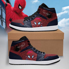 Load image into Gallery viewer, Spider Man Apparel Unisex real leather Air Jordan Sneaker Personalized Full Color Full Plus Size Best Gift Printed Logo Team