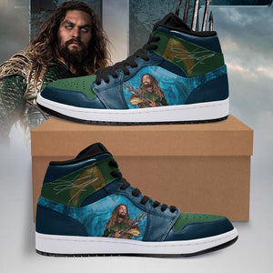 Aquaman Apparel Unisex real leather Limited Edition Air Jordan Sneaker Personalized Full Color Full Plus Size Best Gift Printed Logo Team