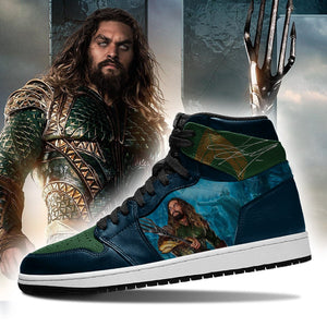 Aquaman Apparel Unisex real leather Limited Edition Air Jordan Sneaker Personalized Full Color Full Plus Size Best Gift Printed Logo Team