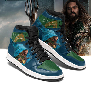 Aquaman Apparel Unisex real leather Limited Edition Air Jordan Sneaker Personalized Full Color Full Plus Size Best Gift Printed Logo Team