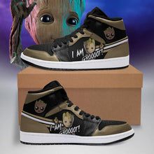 Load image into Gallery viewer, Marvel Groot Apparel Unisex real leather Air Jordan Sneaker Personalized Full Color Full Plus Size Best Gift Printed Logo Team