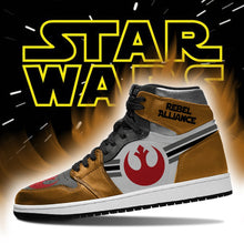 Load image into Gallery viewer, Star War Rebel Alliance Apparel Unisex real leather Air Jordan Sneaker Personalized Full Color Full Plus Size Best Gift Printed Logo Team