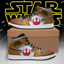 Load image into Gallery viewer, Star War Rebel Alliance Apparel Unisex real leather Air Jordan Sneaker Personalized Full Color Full Plus Size Best Gift Printed Logo Team