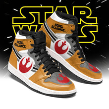Load image into Gallery viewer, Star War Rebel Alliance Apparel Unisex real leather Air Jordan Sneaker Personalized Full Color Full Plus Size Best Gift Printed Logo Team