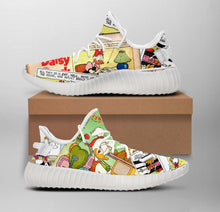 Load image into Gallery viewer, Daisy Duck Apparel Men/Women Flyknit Fabric Yeezy Shoes Sneaker Black/White Full Plus Size Best Gift Printed Logo Team