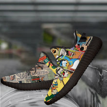 Load image into Gallery viewer, Donald Duck 2 Apparel Men/Women Lightweight Construction Yeezy Boost Shoes Black/White Full Plus Size Best Gift Printed Logo Team