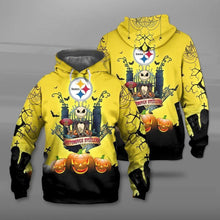 Load image into Gallery viewer, Pittsburgh Steelers NFL Apparel Men Polyester Halloween Costume Hoodies Personalized Full Color Full Plus Size Best Gift Printed Logo Team