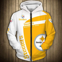 Load image into Gallery viewer, Pittsburgh Steelers NFL Apparel Men 3D Polyester Pullover Hoodie Sweatshirt Personalized Full Color Full Plus Size Best Gift Printed Logo Team