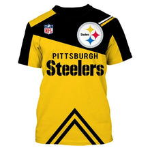 Load image into Gallery viewer, Pittsburgh Steelers NFL Apparel Unisex Short Sleeve 3D All Over Print T-Shirt Personalized Full Color Full Plus Size Best Gift Printed Logo Team